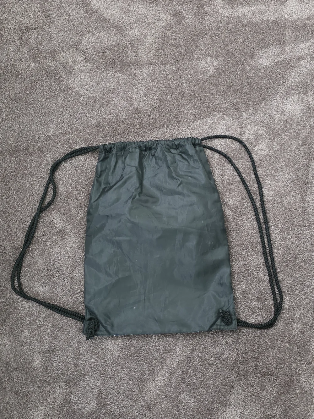 Men's Black and Light Blue Drawstring Backpack with Team Logo